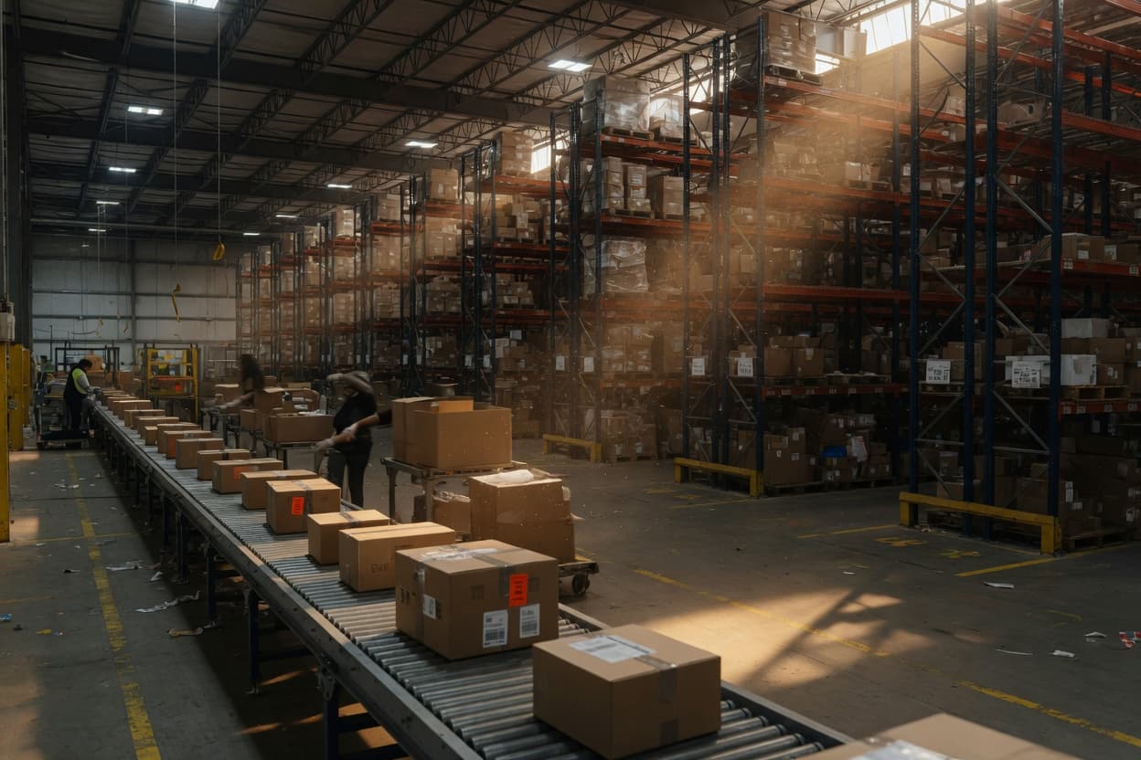 Fulfillment center pick and pack floor